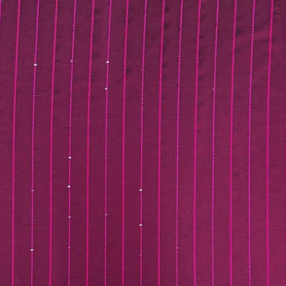 Dark Pink Shades Stripes Rangila Sequence Fabric