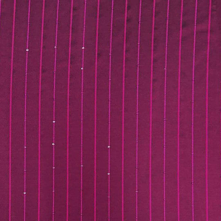 Dark Pink Shades Stripes Rangila Sequence Fabric