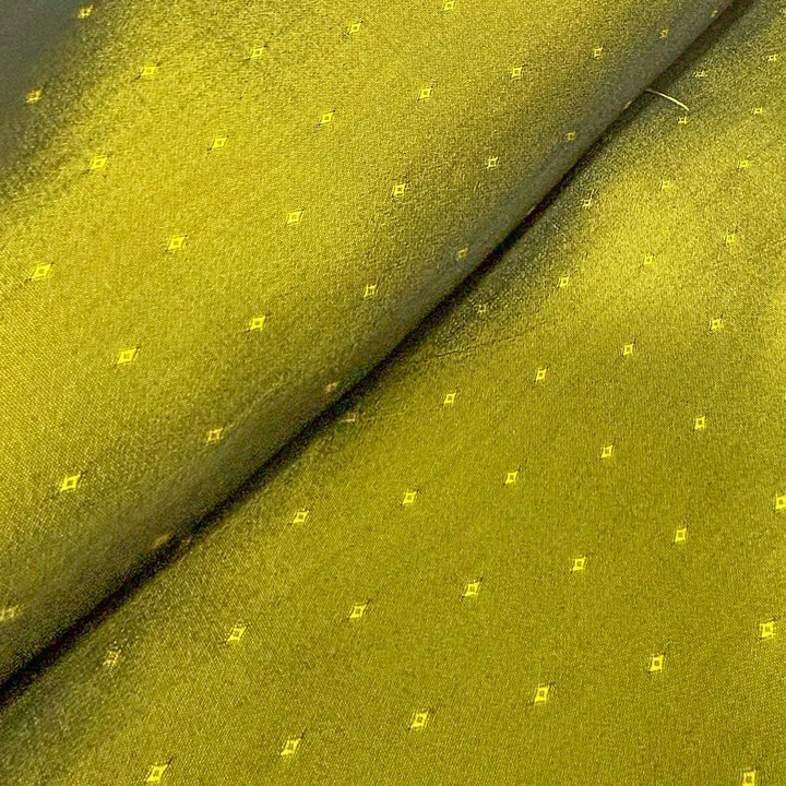 Yellow, Mehandi Shades Butti Rangila Fabric
