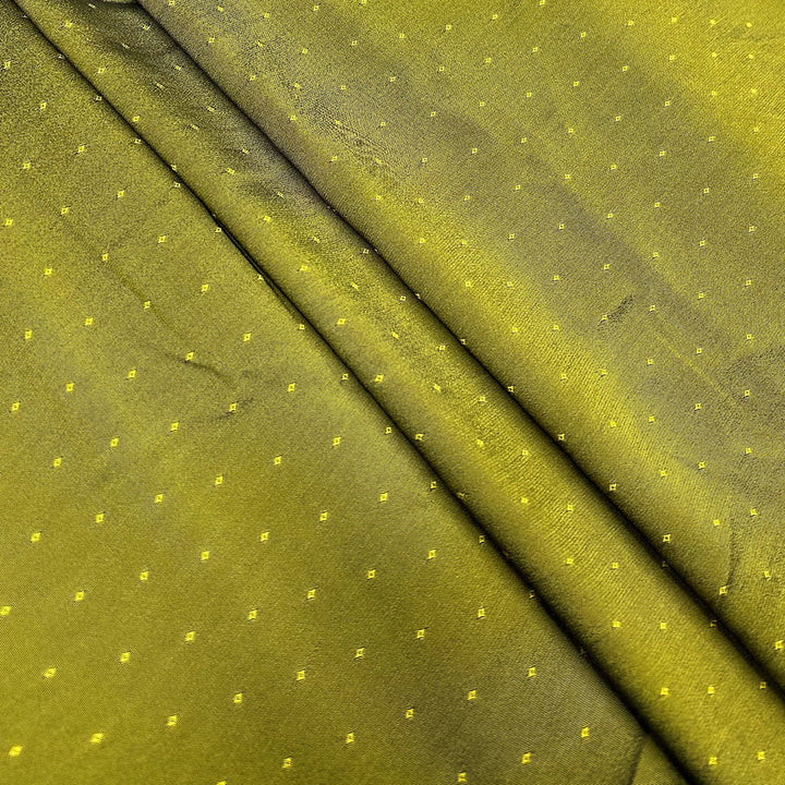 Yellow, Mehandi Shades Butti Rangila Fabric