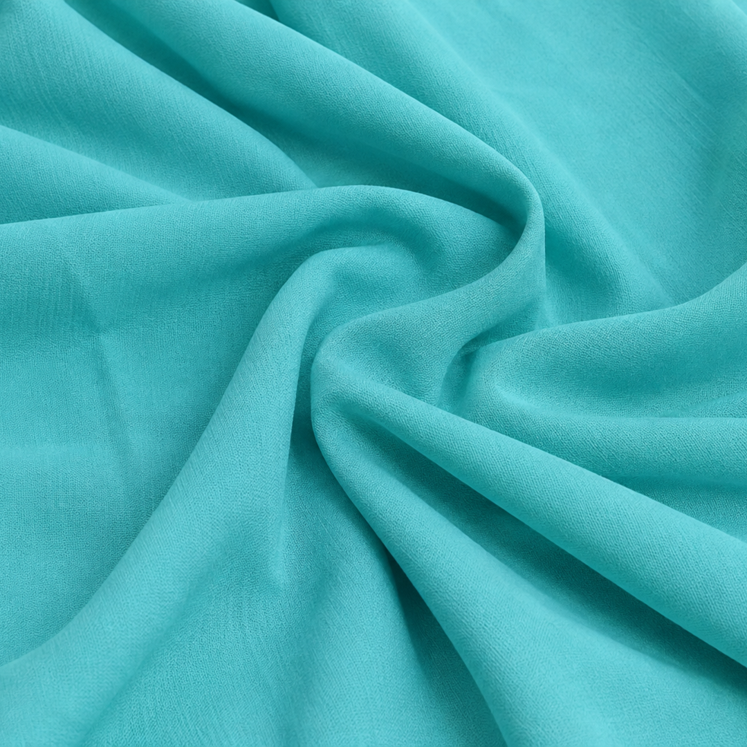 Sea Green Plain Heavy Fox Georgette Fabric