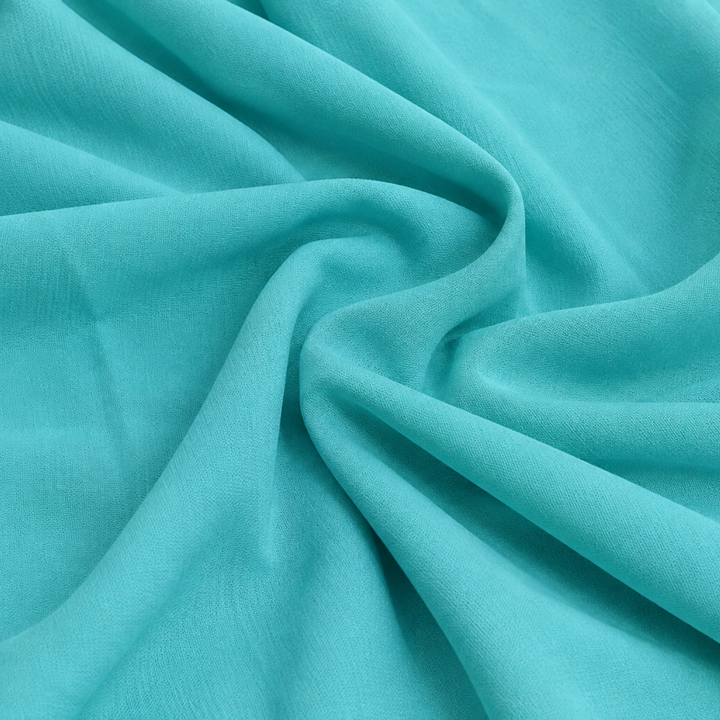 Sea Green Plain Heavy Fox Georgette Fabric
