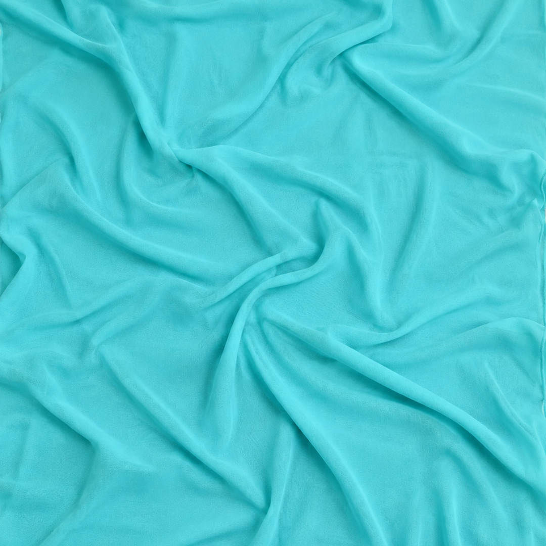 Sea Green Plain Heavy Fox Georgette Fabric