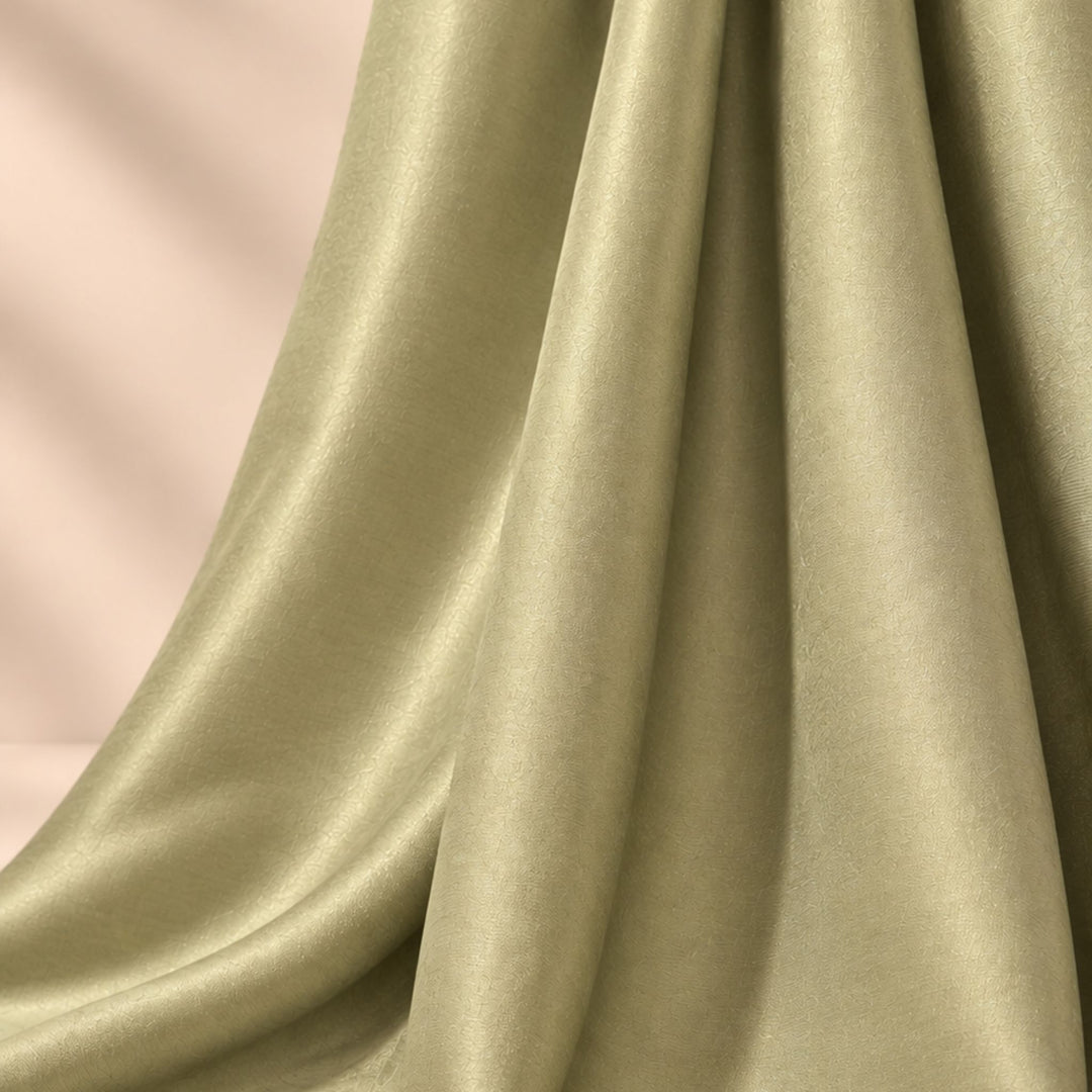 Kanjivaram Jacquard Printed Fabric | Fabric for Lehenga, Blouse & Kurti (Pista)