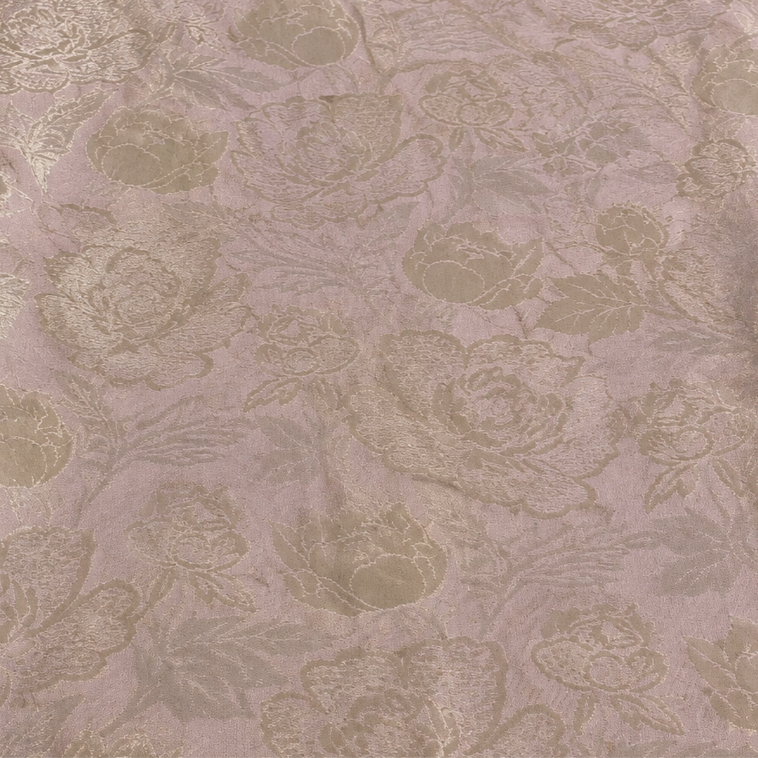 Kanjivaram Jacquard Printed Fabric | Fabric for Lehenga, Blouse & Kurti (Lavender)