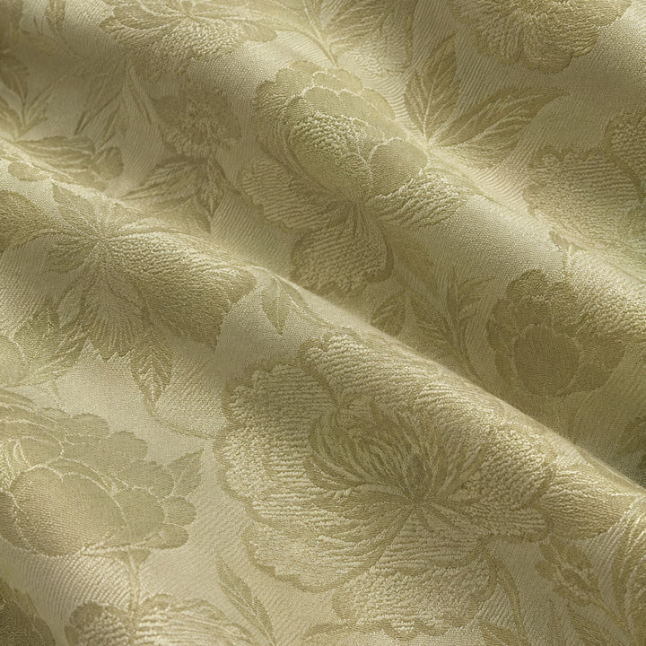 Kanjivaram Jacquard Printed Fabric | Fabric for Lehenga, Blouse & Kurti (Pista)