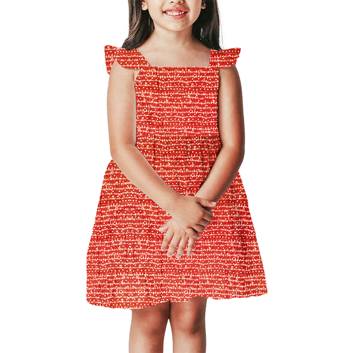 Red Polka Dot Rayon Foil Printed Fabric